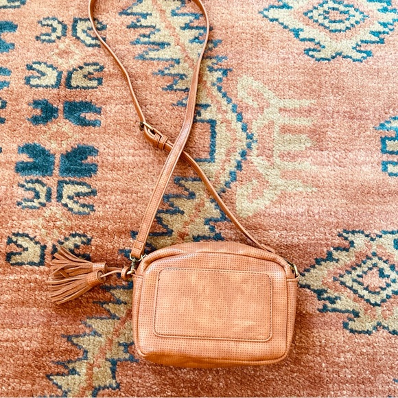 Beautiful Anthropologie brown Leather Crossbody bag with tassels! NWT - Picture 9 of 11